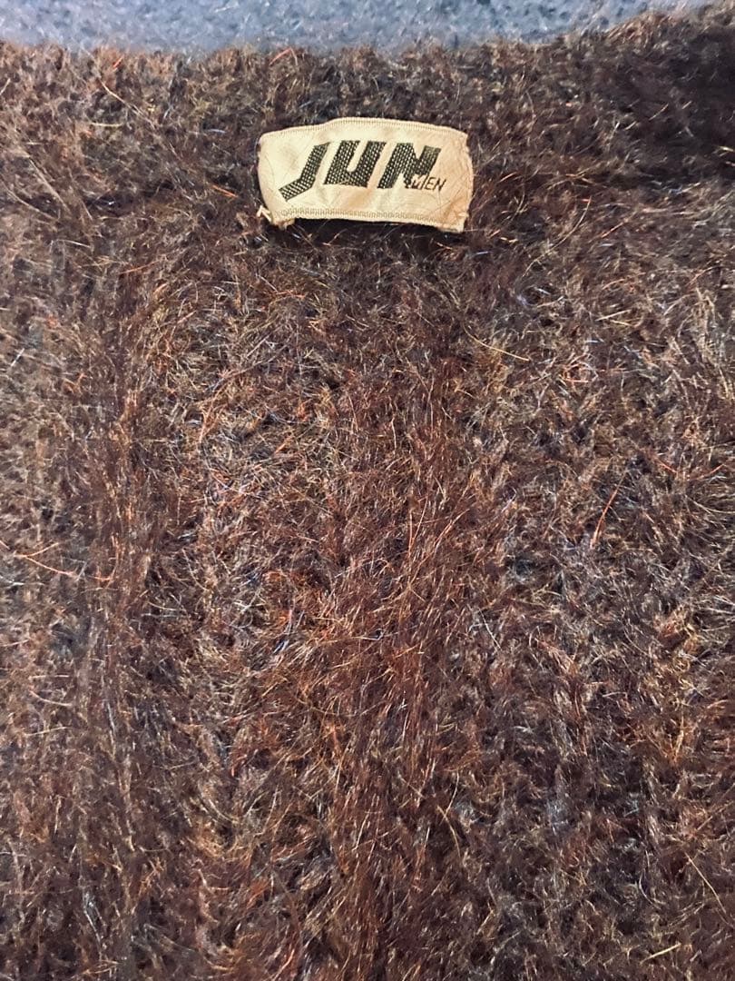 いんこ様専用 極美品80sビンテージJUNMEN毛足長モヘア カーディガン旧