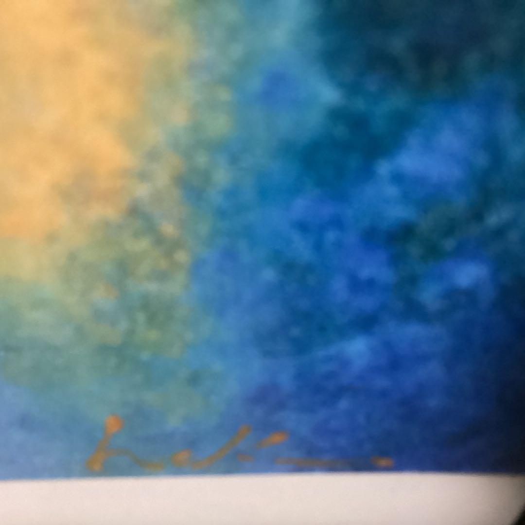 HOKUTO 原画作品　高品位紙プリント画　額装　直筆金箔サイン　AY