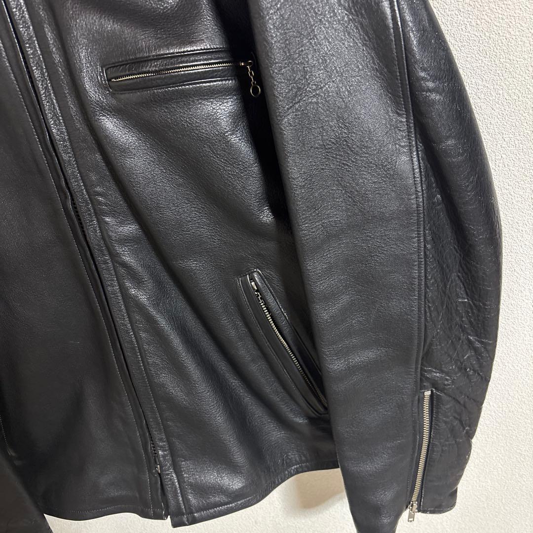 メルクリン2号様専用黒レザーシングルライダースジャケット - メルカリ