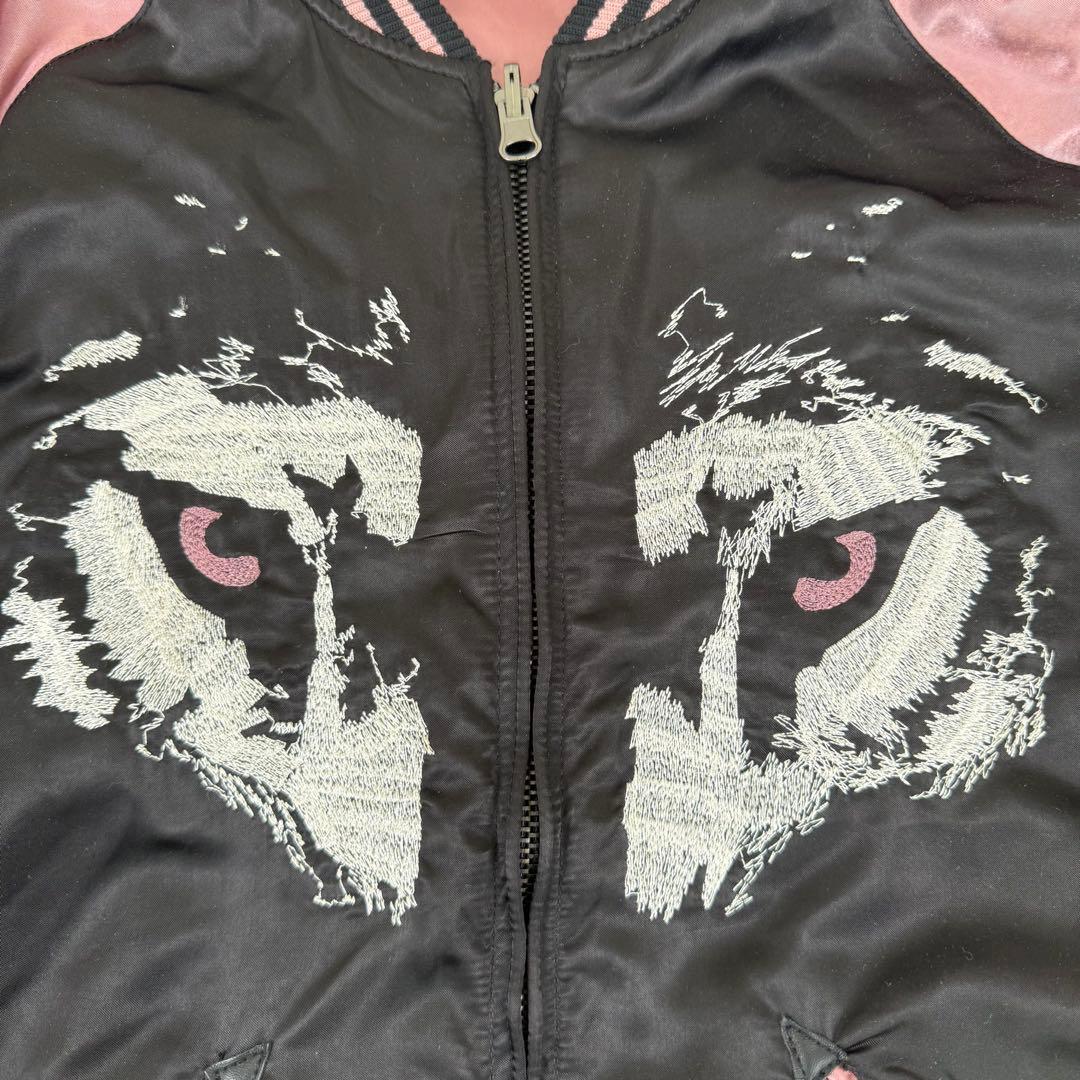 DIESEL ディーゼル ウルフ リバーシブルスカジャン 刺繍デザイン