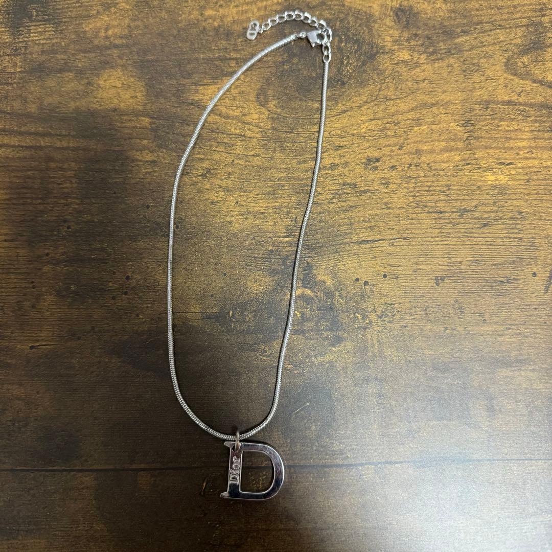 美品】 Dior ネックレス Dロゴ シルバー CDロゴ 刻印 - メルカリ
