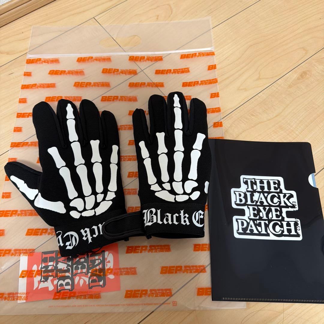ブラックアイパッチ SKELETON'S FINGER GLOVES BLACK - メルカリ