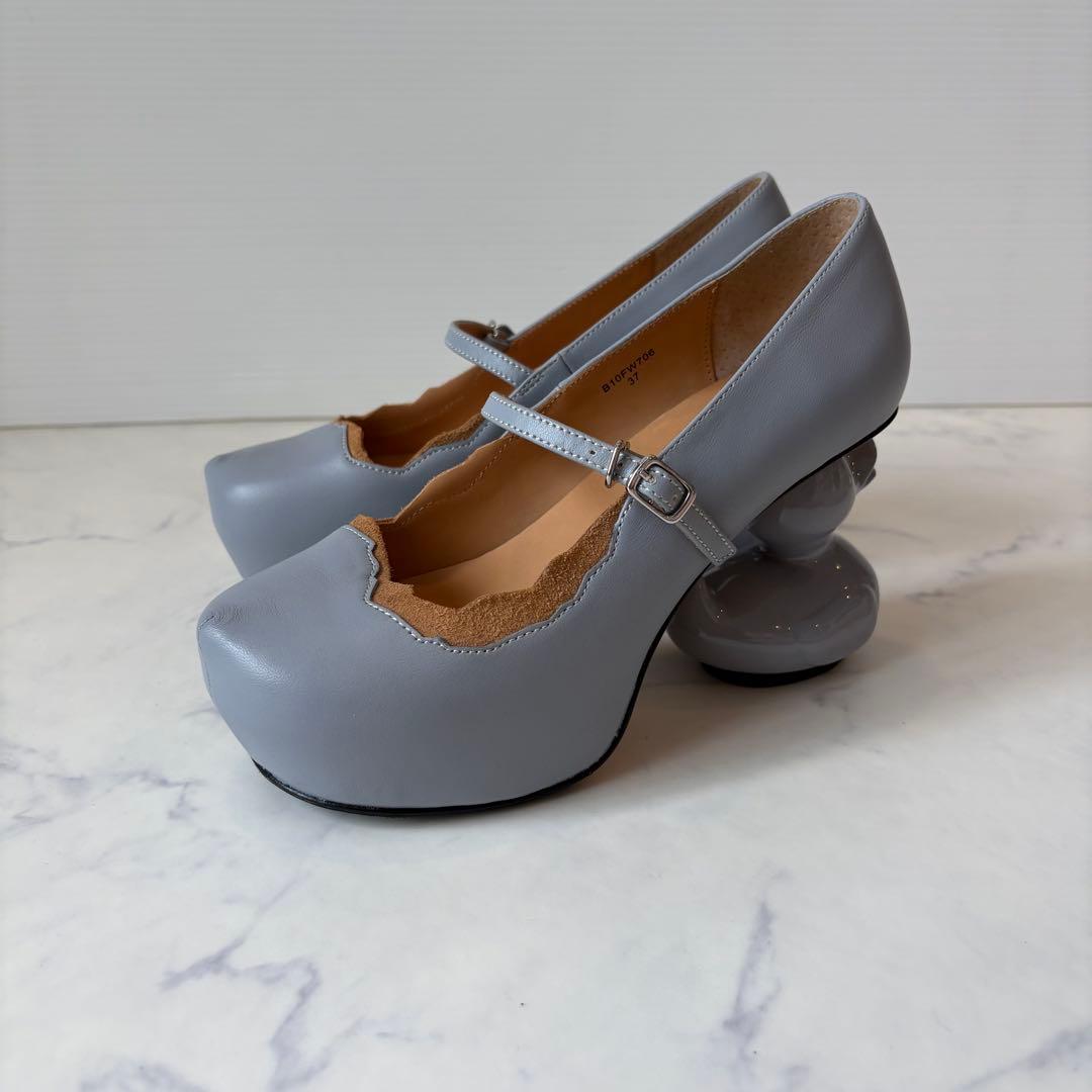 新品 ミハラヤスヒロ 定価4.6万円 ダックヒール パンプス アヒル 24cm