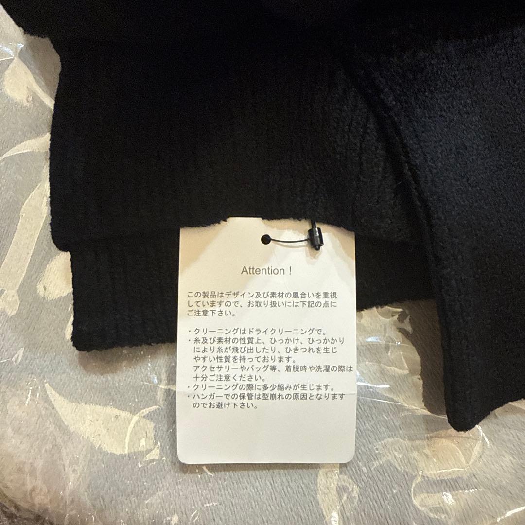 新品 佐藤健 ABYTS】ケーブルニット タートルネック サイズ2 Mブラック