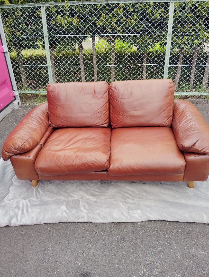 【専用 ひゃ様】⭐️2人掛けレザーソファー【定価22万円】 受注生産】genuine leather sofa 本革レザーソファ 2人掛け|インテリア