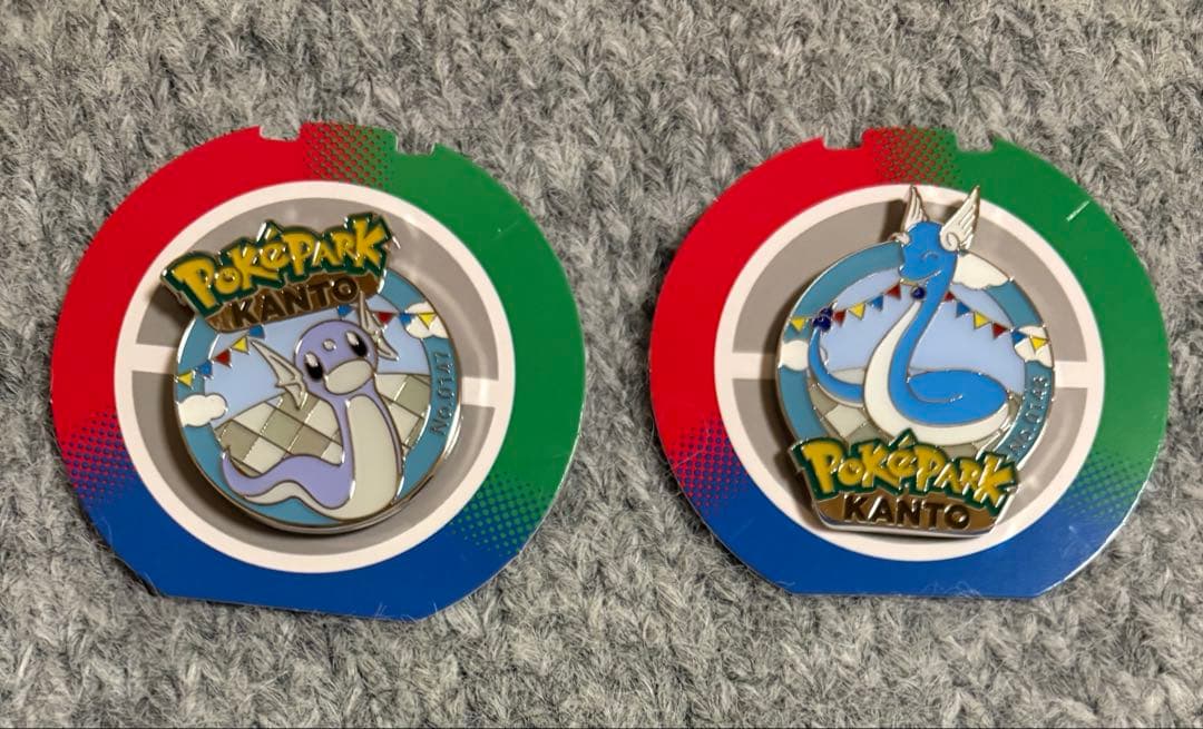 ポケモンパークカントー ピンズ ピンバッジ ハクリュー ミニリュウ 2個