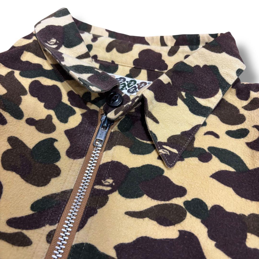 A BATHING APE】初期 90s 1st CAMO ハープジップシャツ