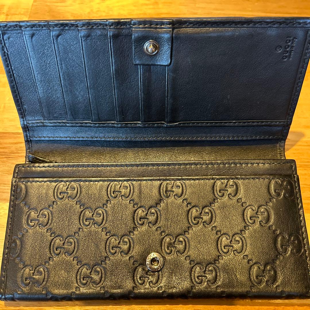 GUCCI GGパターン 長財布 黒 - メルカリ