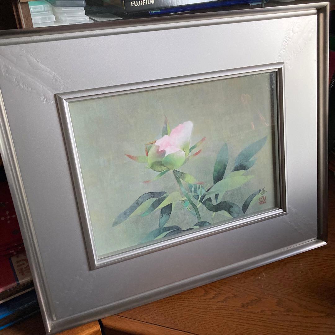 松本 勝 芍薬 日本画 5号 絵画 松本進「香」日本画・P12号 絵画買取・販売の小竹美術