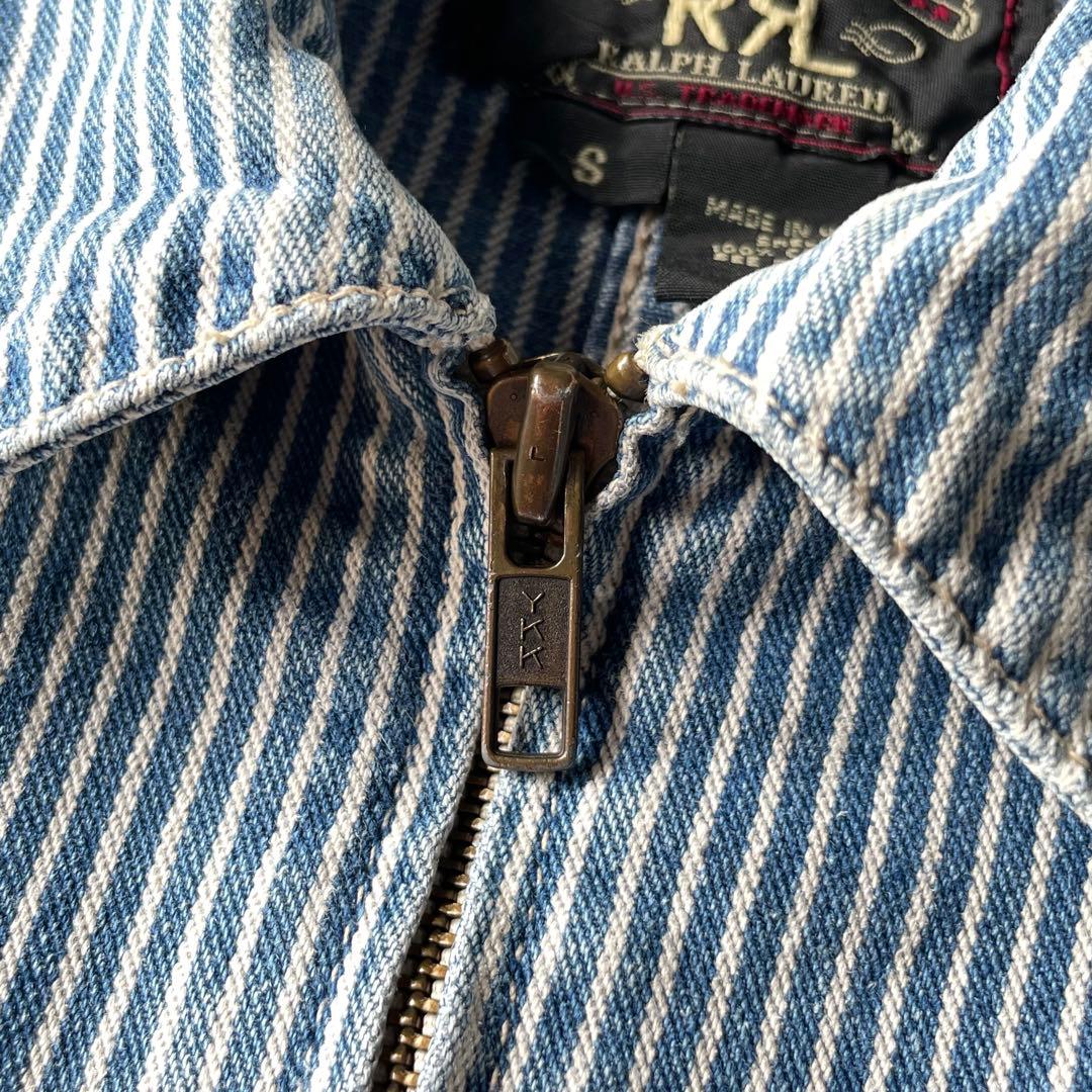 90s USA製 RRL ダブルアールエル ヒッコリー ジャケット 三ツ星タグ