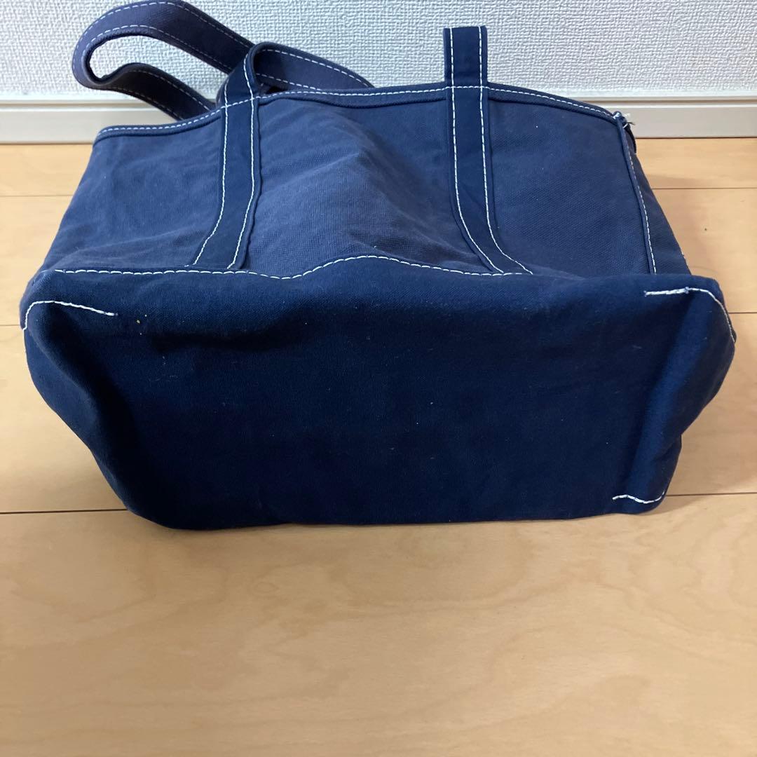 【希少品】　L.L.Bean ジップアップ トートバッグ ホワイトステッチ