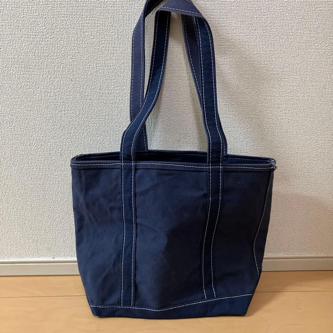 【希少品】　L.L.Bean ジップアップ トートバッグ ホワイトステッチ