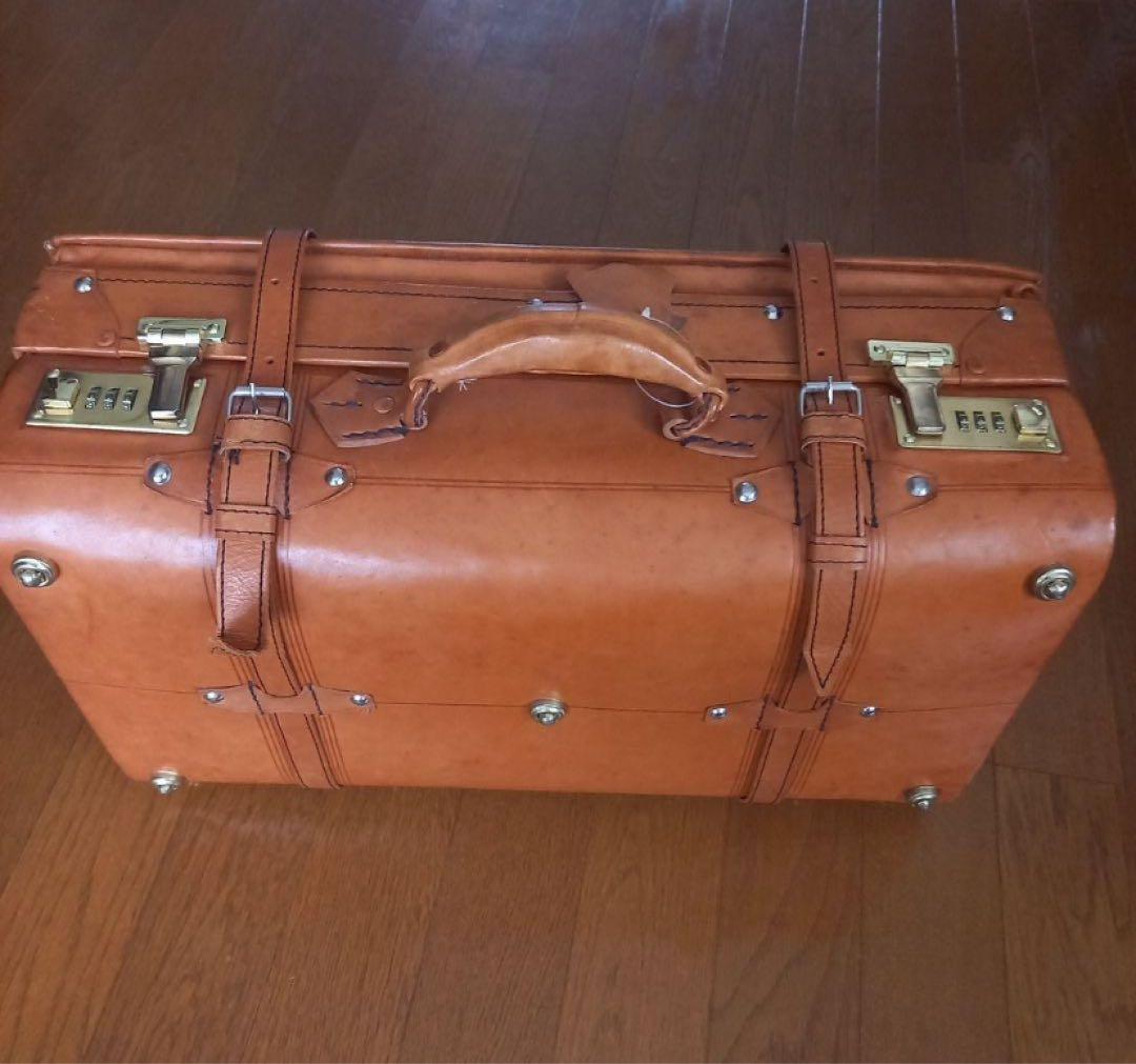 【未使用】ヴィンテージ　レザーボストンバック　トランクケース 雰囲気最高！ヴィンテージ 本革トランクケース/ボストンバッグ