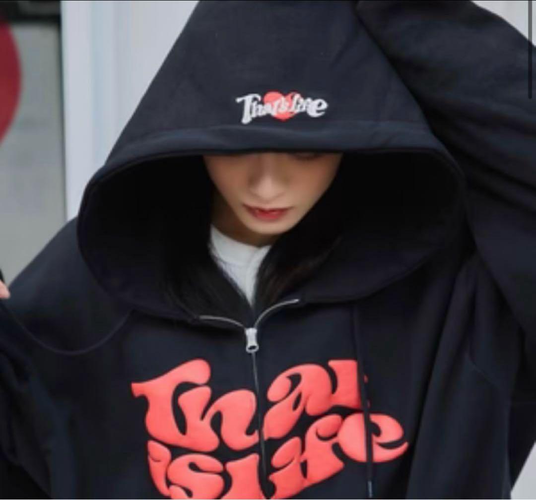 That's Life ジップパーカー BLACK ザッツライフ - メルカリ