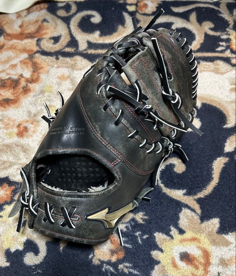 ミズノ　グローバルエリート　軟式　ファーストミット　各種メンテナンス済み Global Elite 交換無料 野球 ミズノ ファーストミット 軟式用