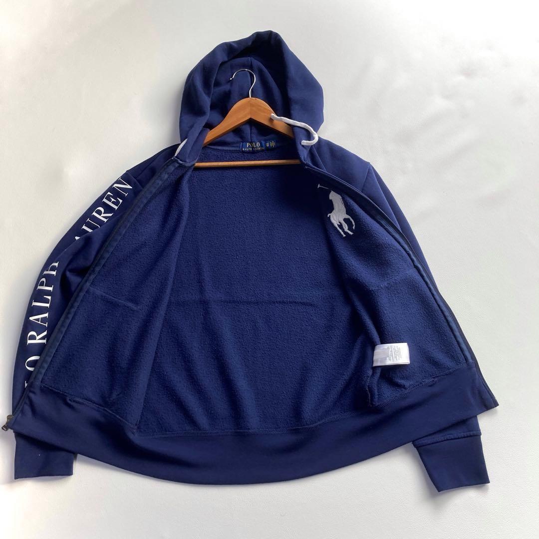 極美品 ポロラルフローレン ジップパーカー ビッグポニー刺繍 ロゴ