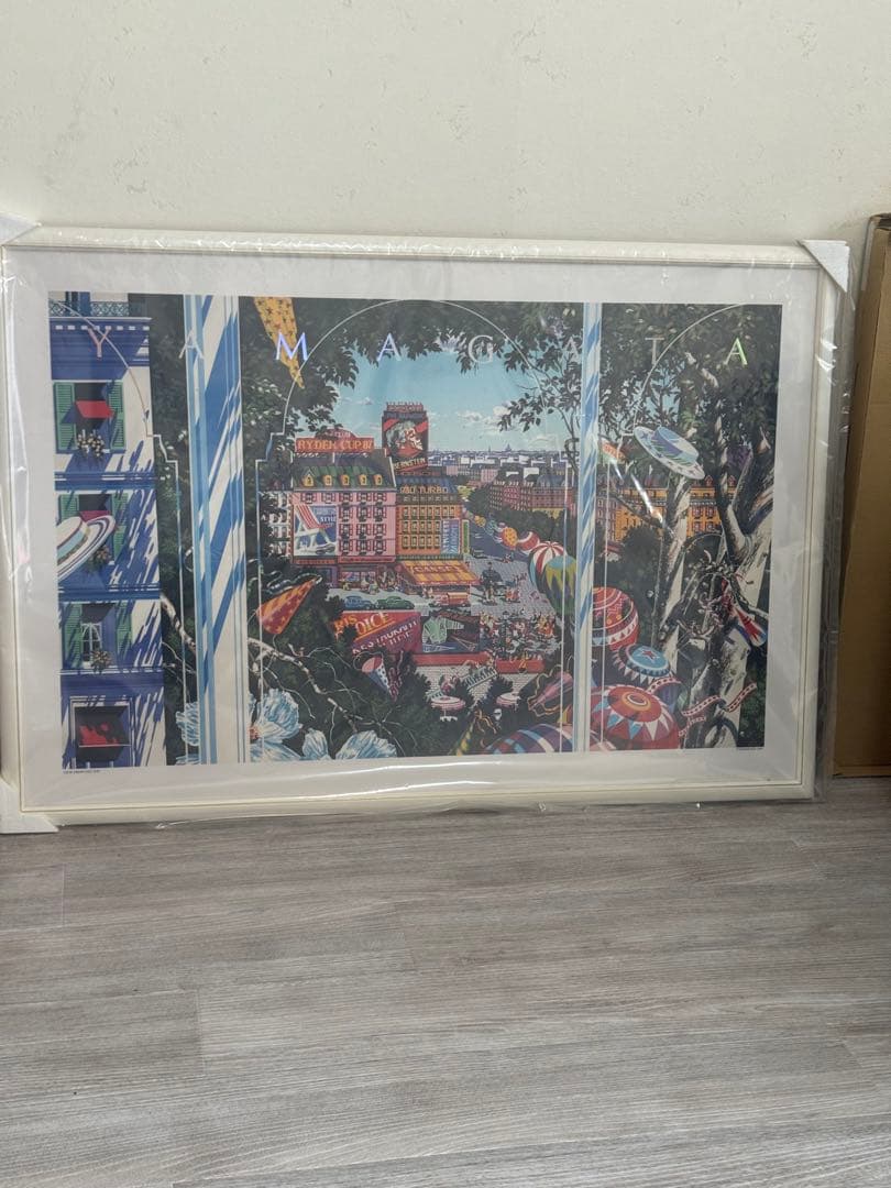 ヒロヤマガタ現代アート 大きめのサイズ ヒロ・ヤマガタがシルクスクリーンの版画で制作したインテリアの絵画