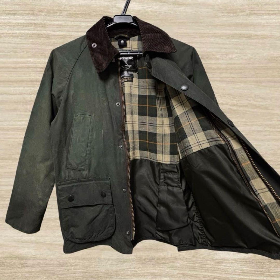 ニ*ー様 美品 Barbour ビデイル 英国 ワックスジャケット グリーン S