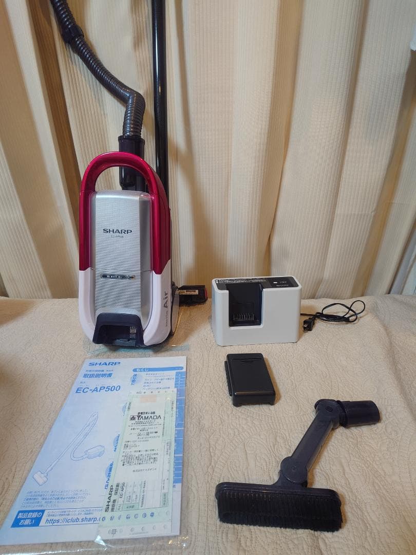 希少SHARPコードレス紙パック式掃除機RACTIVE Air EC-AP500 EC-AP500-Y 紙パック式掃除機 RACTIVE Air（ラクティブ エア
