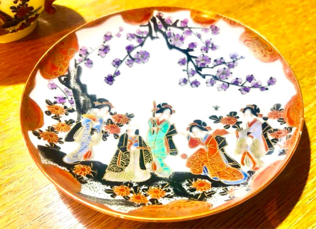 里帰り品　カップ＆ソーサー 楽天市場】オールドニッポン 明治期 里帰り 手描き金彩 フライイング