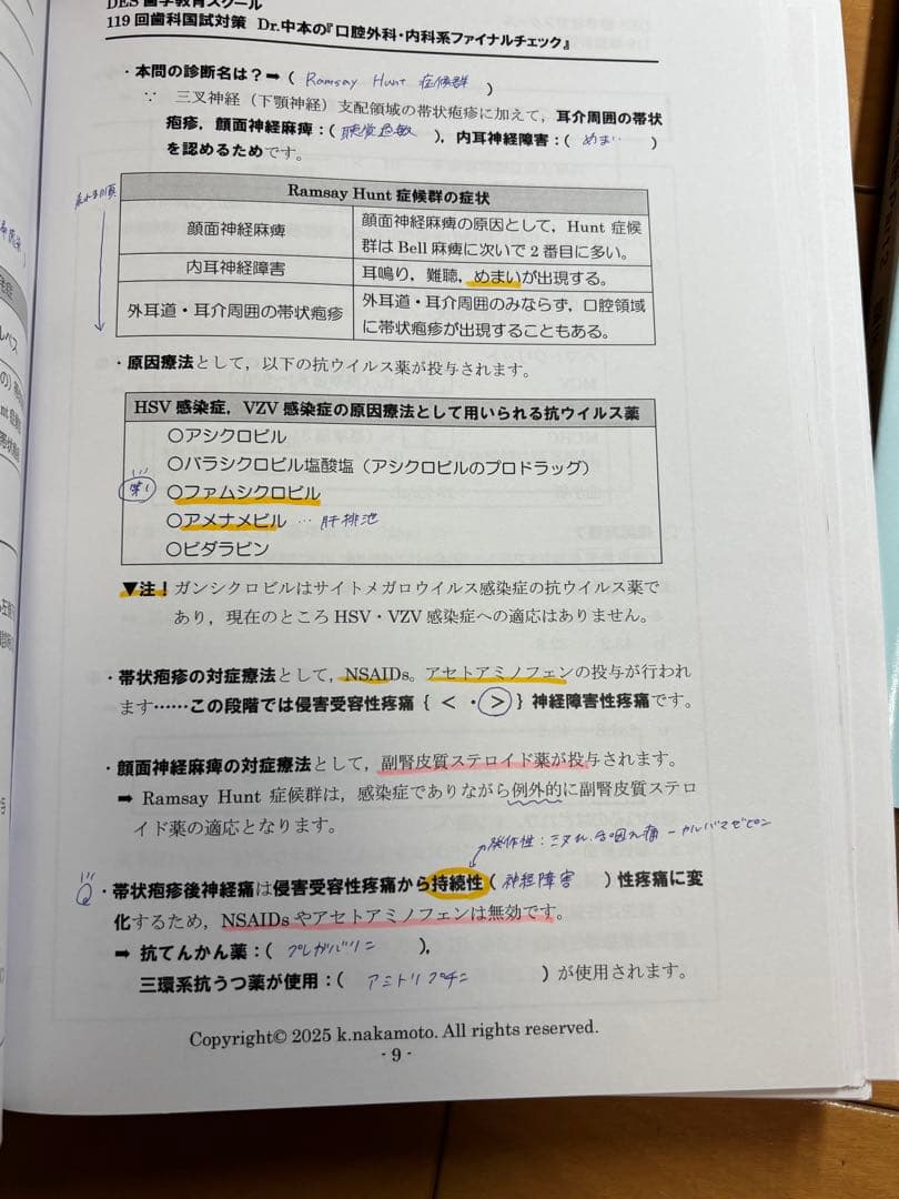 DES直前対策予想講座Part1/2/別冊+特別資料 第119回歯科医師国家試験