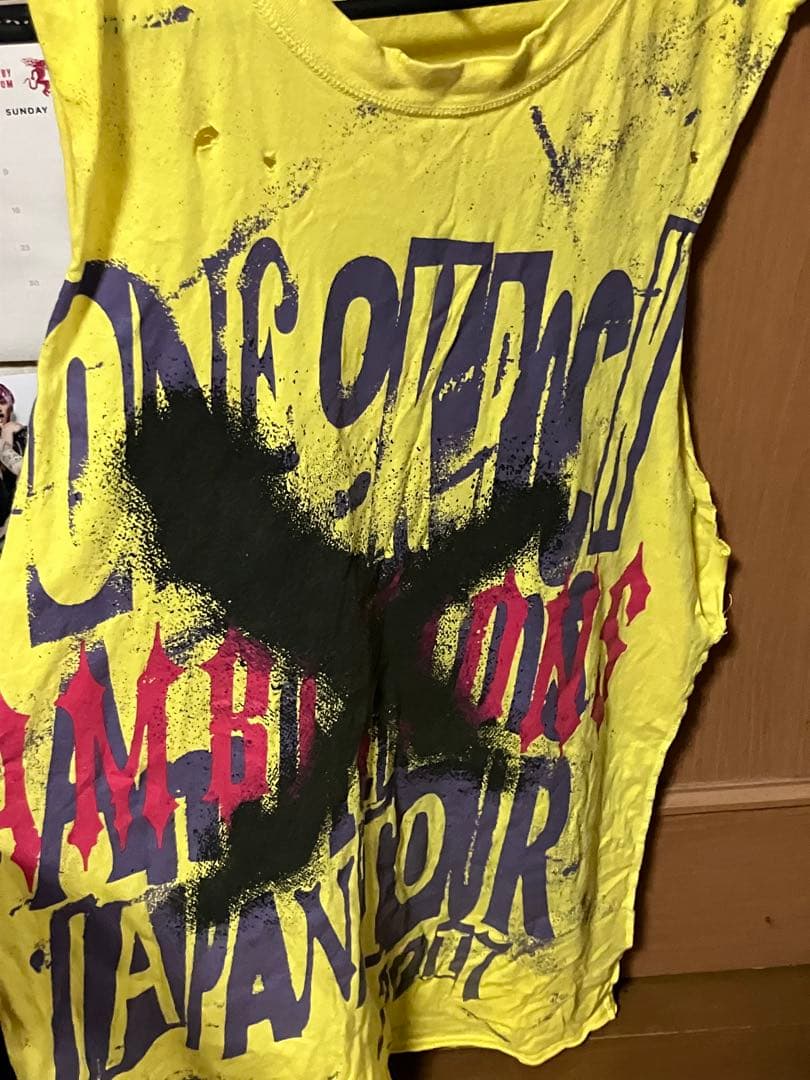 ワンオク Ambition 2017 ノースリーブ タンクトップ イエロー　M