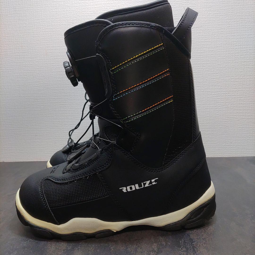 美品　スノーボードブーツ 26.5cm ROUZE ブラック/レインボーライン