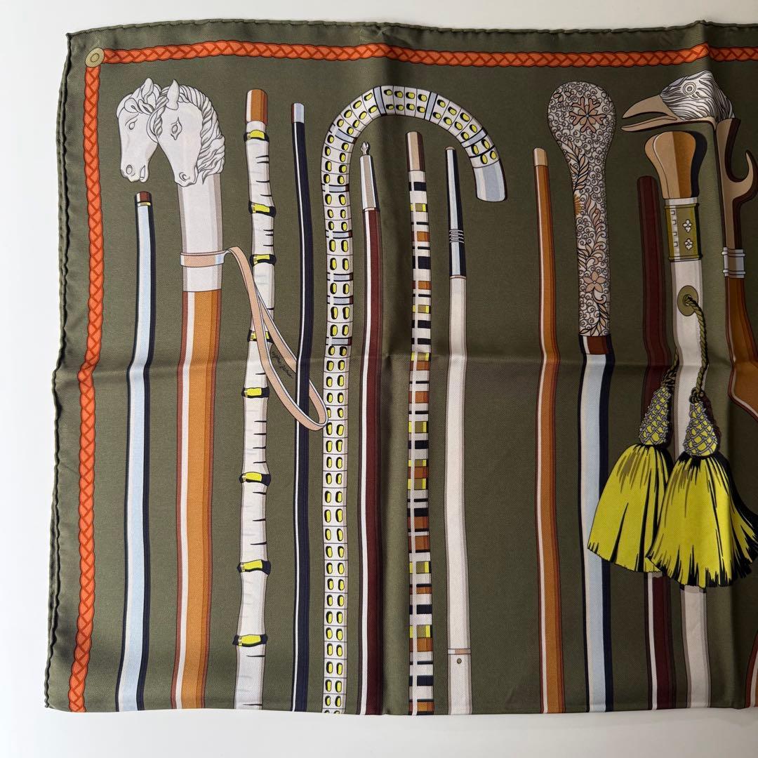 限定価格 Hermès カレ90 Les Cannes スカーフ - 小物高価