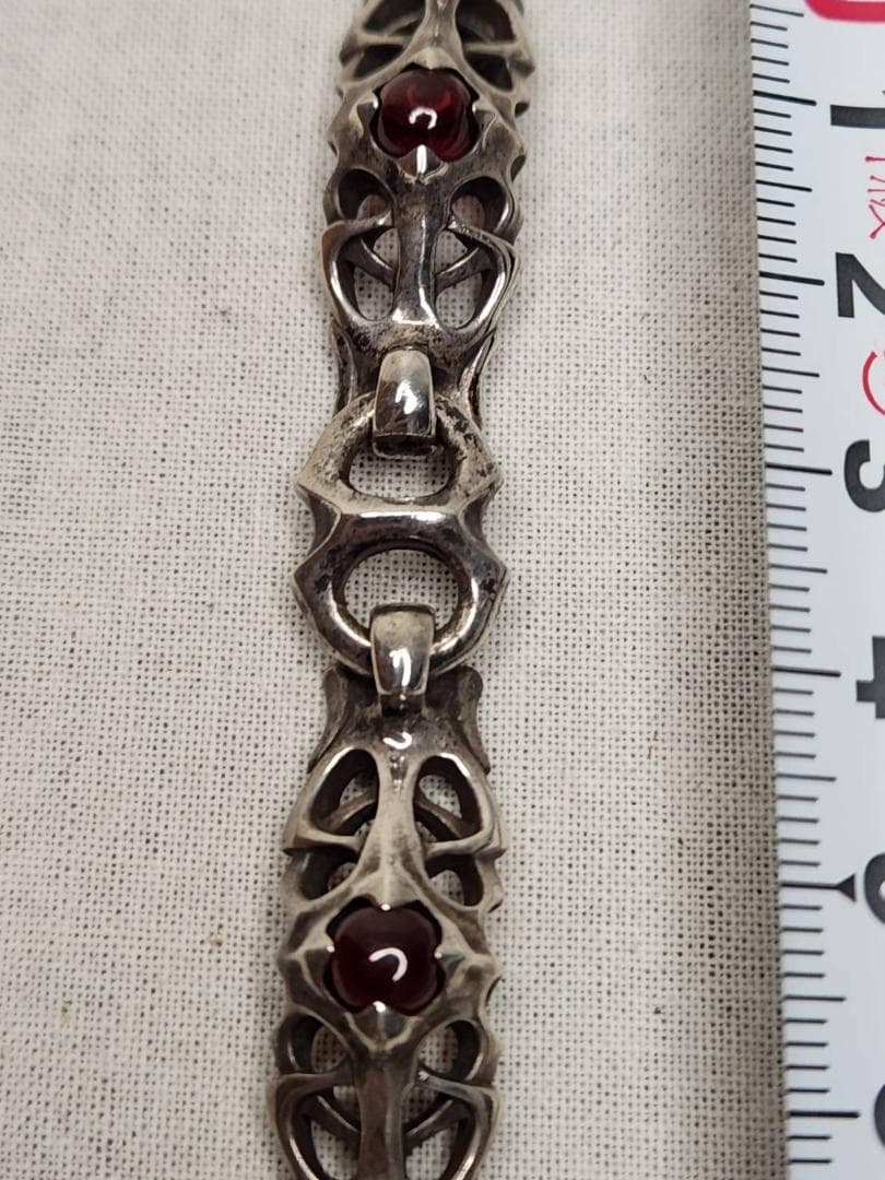 JAP工房 一馬 ブレスレット ヌーボーデコラ ガーネット 42.6ｇ OLD