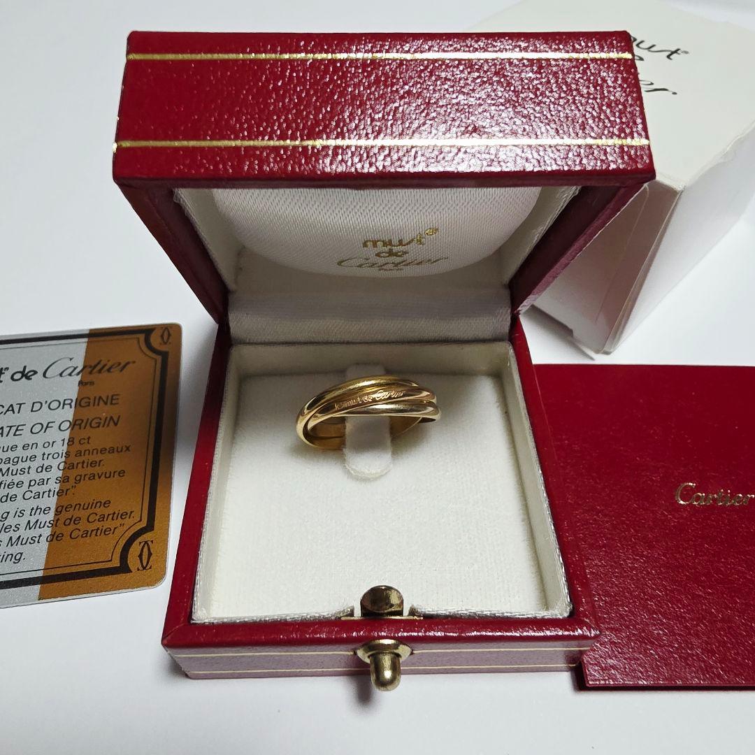 カルティエ トリニティリング 18K 旧モデル スモール相当 52 箱あり