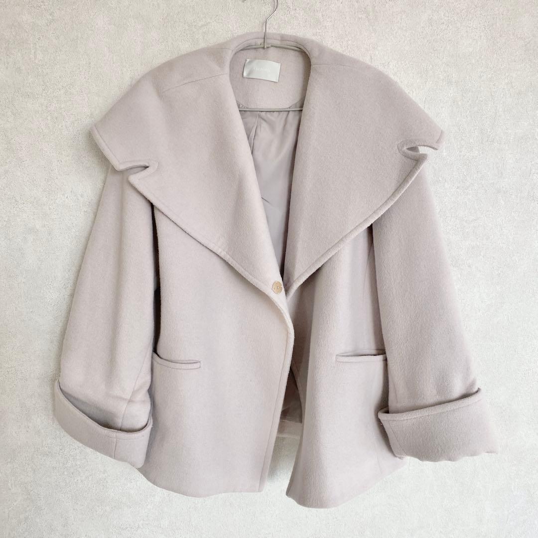 CELFORD セルフォード ビッグカラーショートコート ピンク ウール