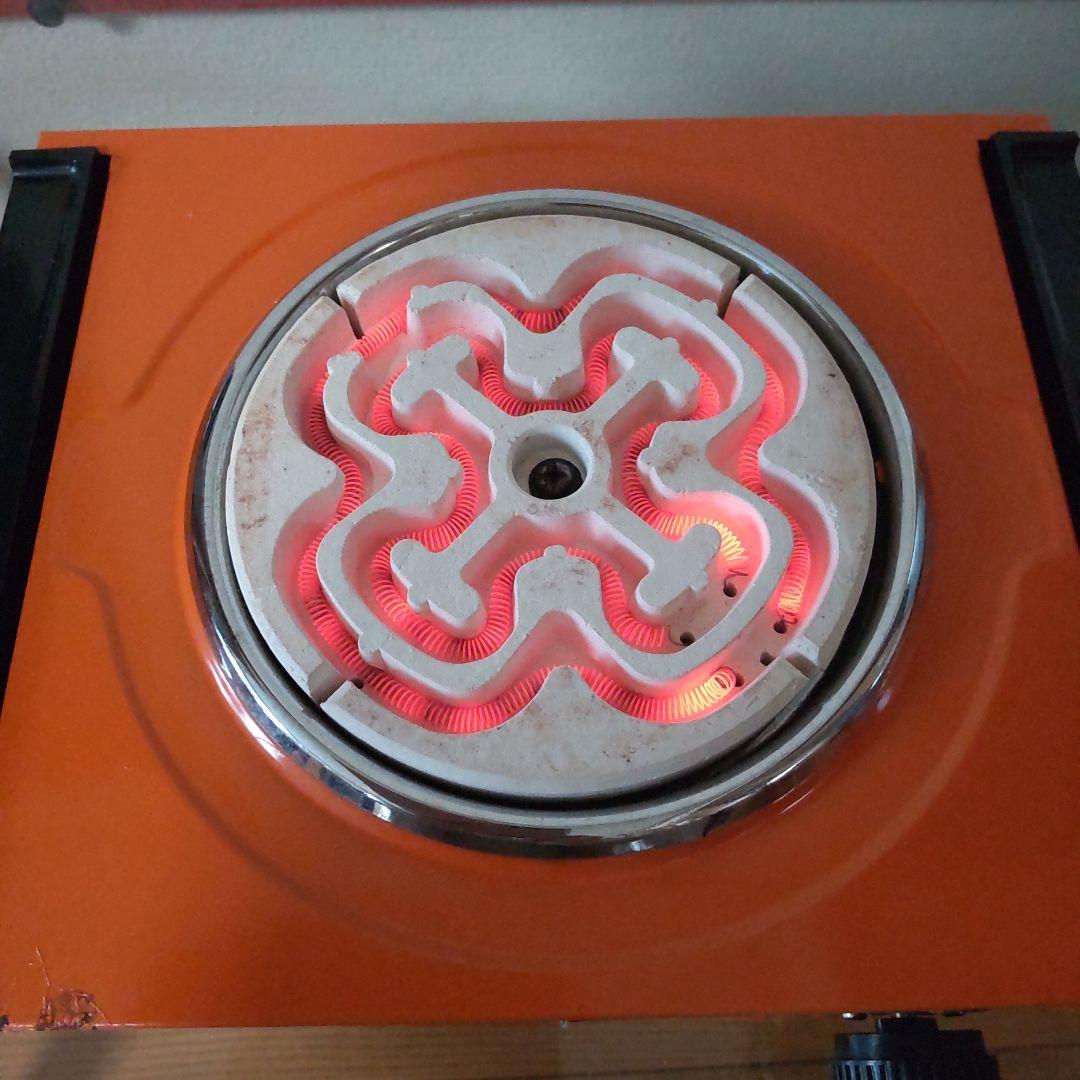 昭和レトロ 電気こんろ SHARP KH-629 600W オレンジ