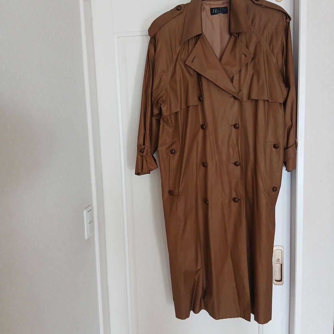 SOLEIL ブラウン ダブルブレスト トレンチコート M - メルカリ