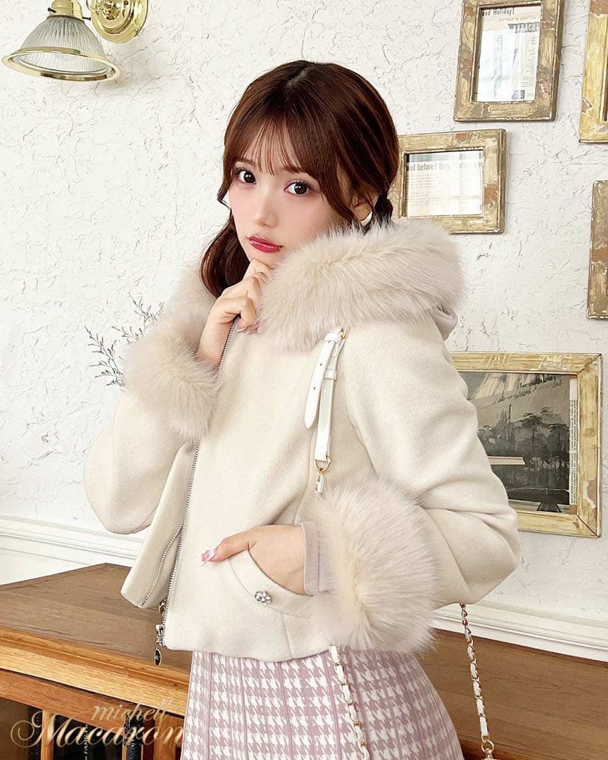 新品未使用 ミシェルマカロン ファーフードライダース XS ショート