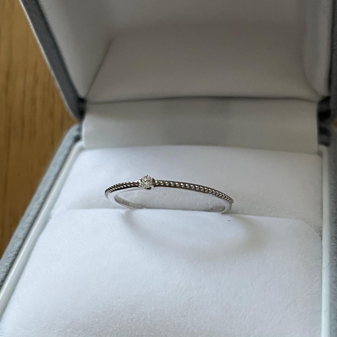 K10 WG ダイヤモンド 0.02ct 指輪 12号