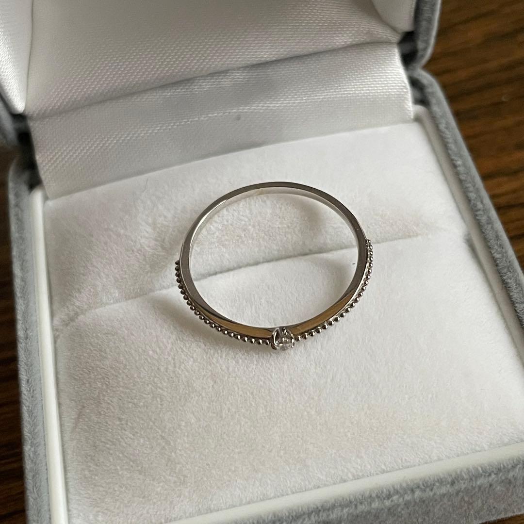 K10 WG ダイヤモンド 0.02ct 指輪 12号