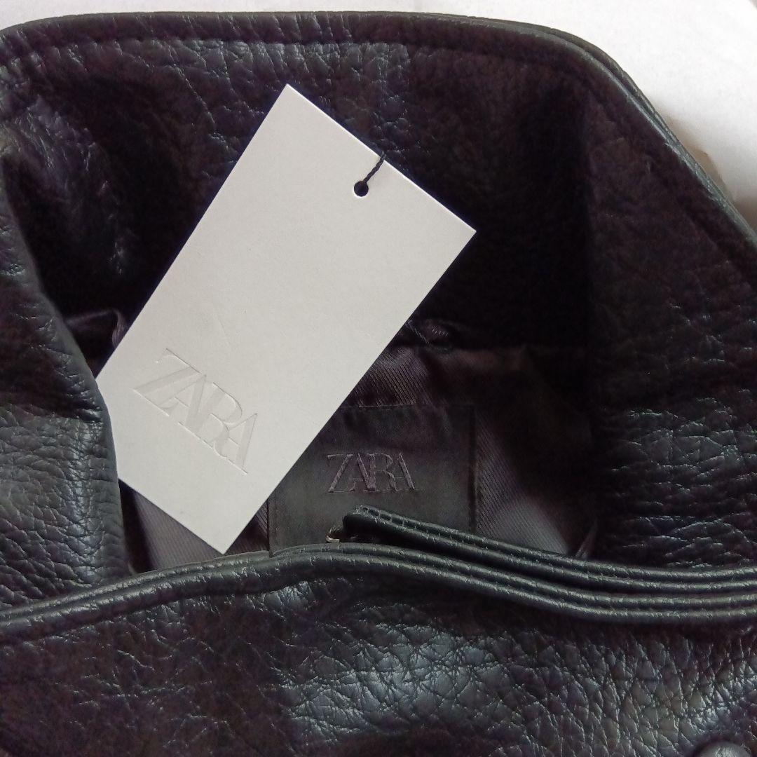 完売品 ZARAザラ 新品フェイクレザ ジャケット L YSL風 保存袋付 完売