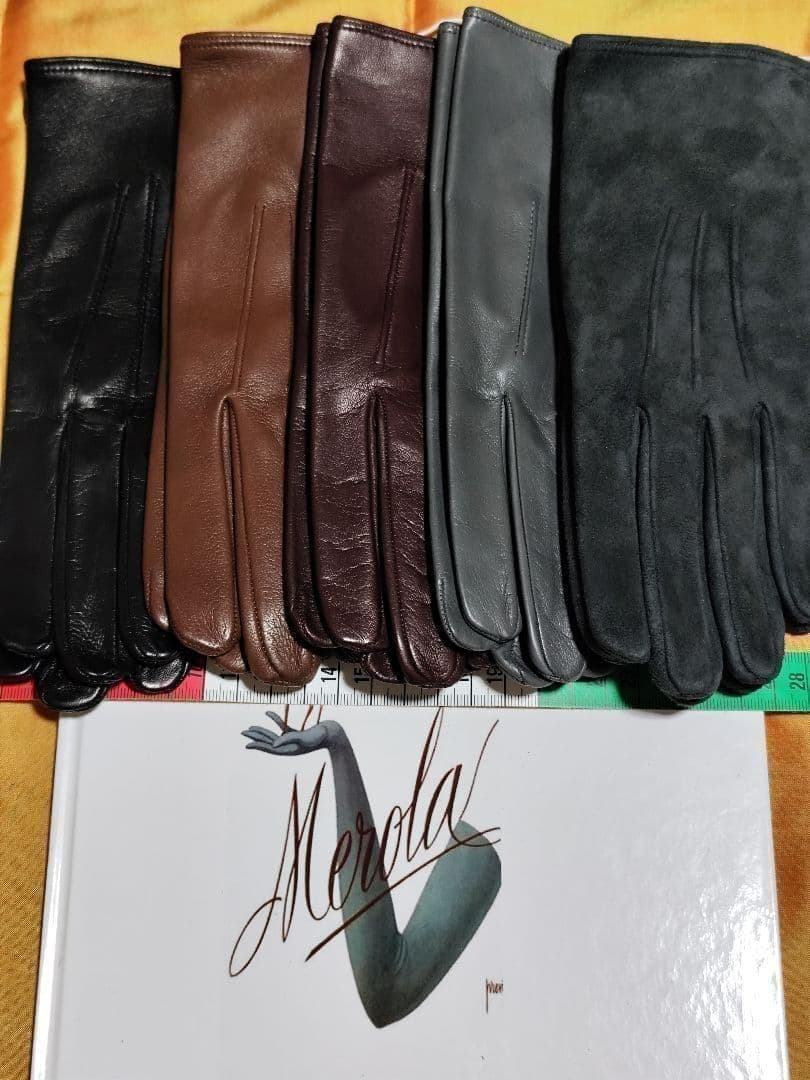 一部完売 今季 メローラ ナッパ黒 ライニングなし グローブ革手袋