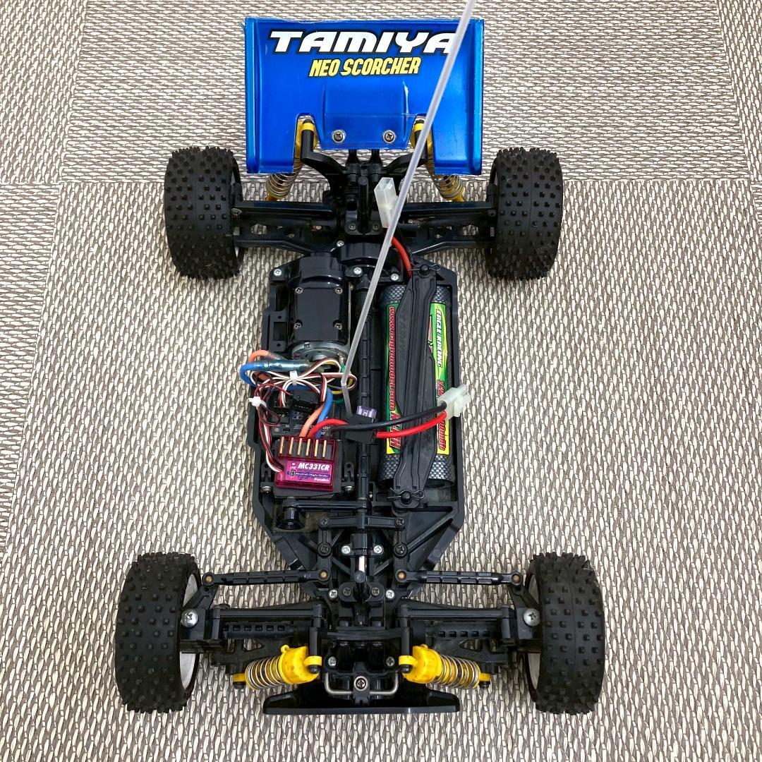 TAMIYA タミヤ 1/10RC ネオスコーチャー シャーシ フタバ 送信機