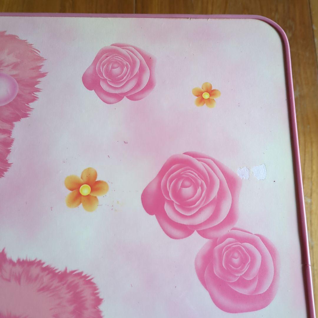 レア　ハローキティ　折りたたみテーブル　テディベア柄