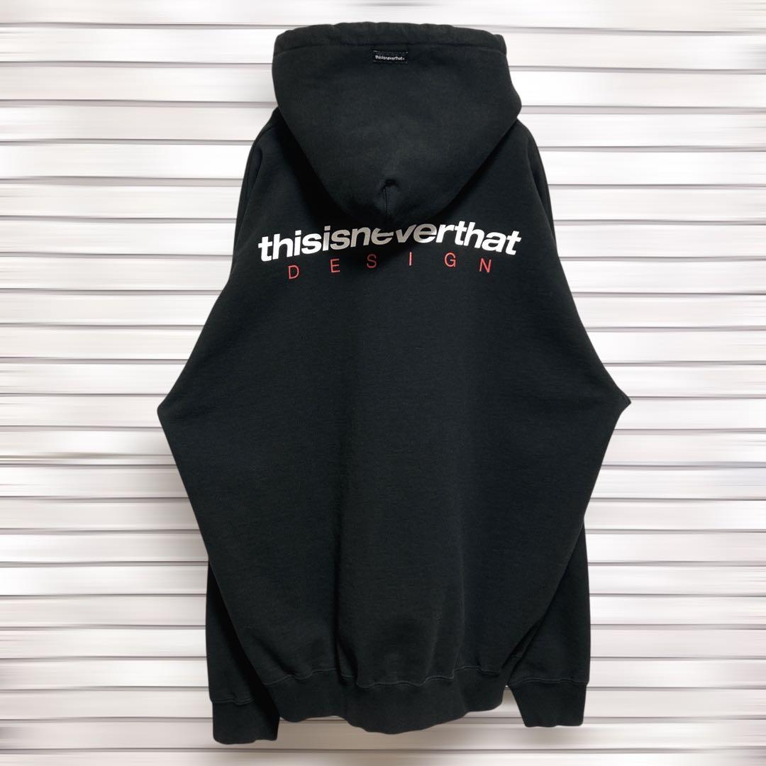 《美品》thisisneverthat☆プルオーバーパーカー 黒 XL
