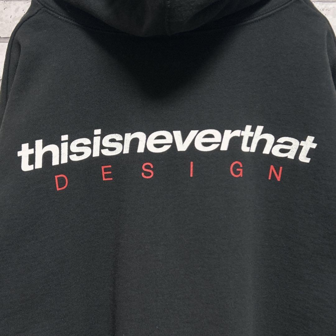 《美品》thisisneverthat☆プルオーバーパーカー 黒 XL
