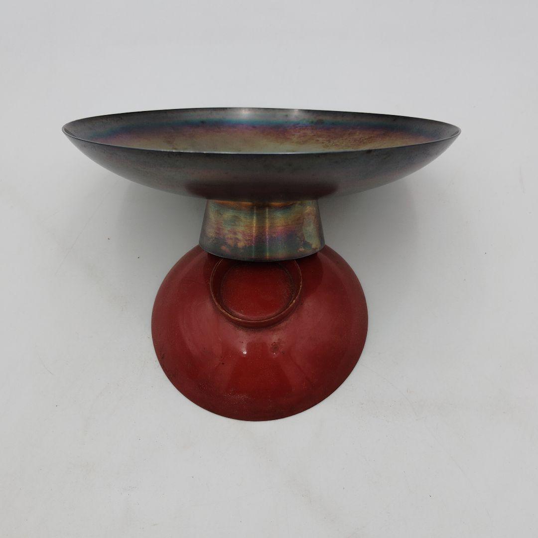 年代物銀杯 吉岳宗雲斎造 菊家紋 銀杯