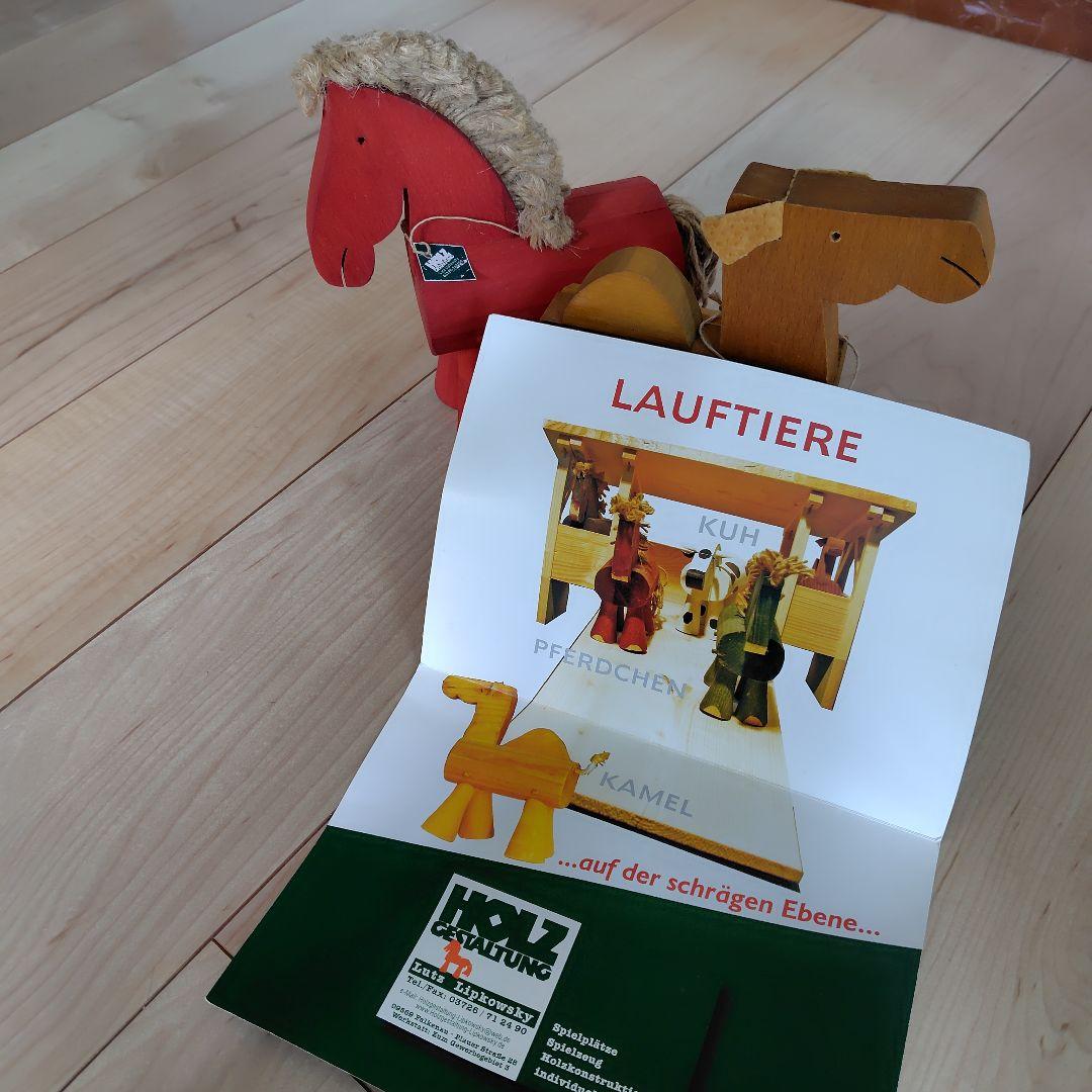 木製　おもちゃ　馬　ラクダ　２つセット　トコトコトーイ　百町森 トコトコトーイ：おもちゃ：百町森