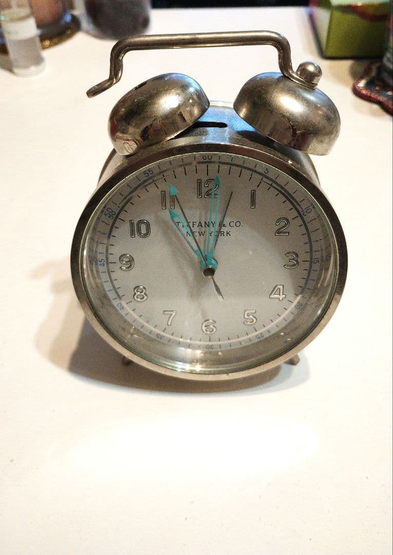 ティファニー置き時計 ティファニー TIFFANY & CO. テーブルクロック 置時計 シルバー