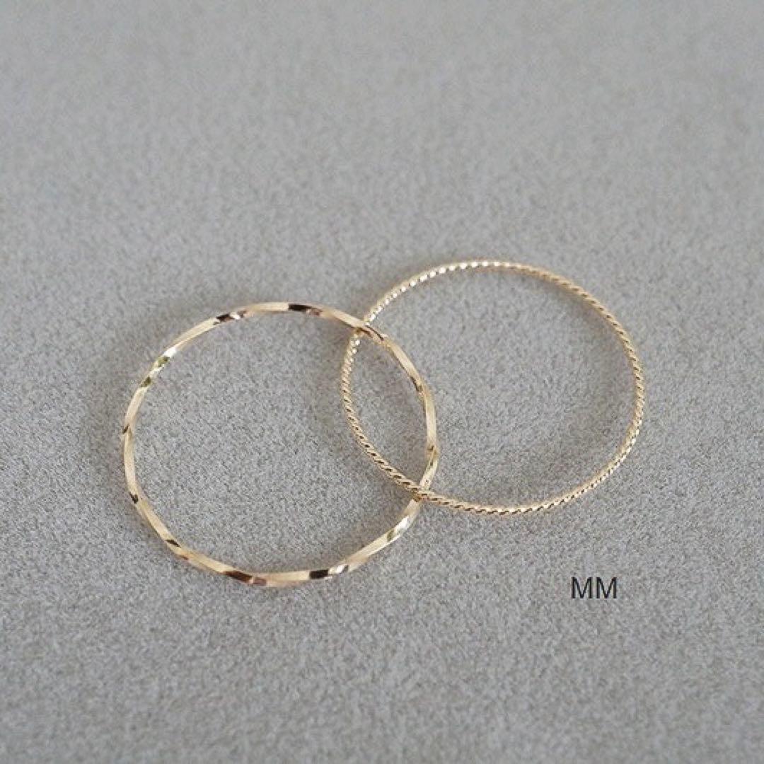 《刻印あり》新品K10YG レイヤードリング 11号