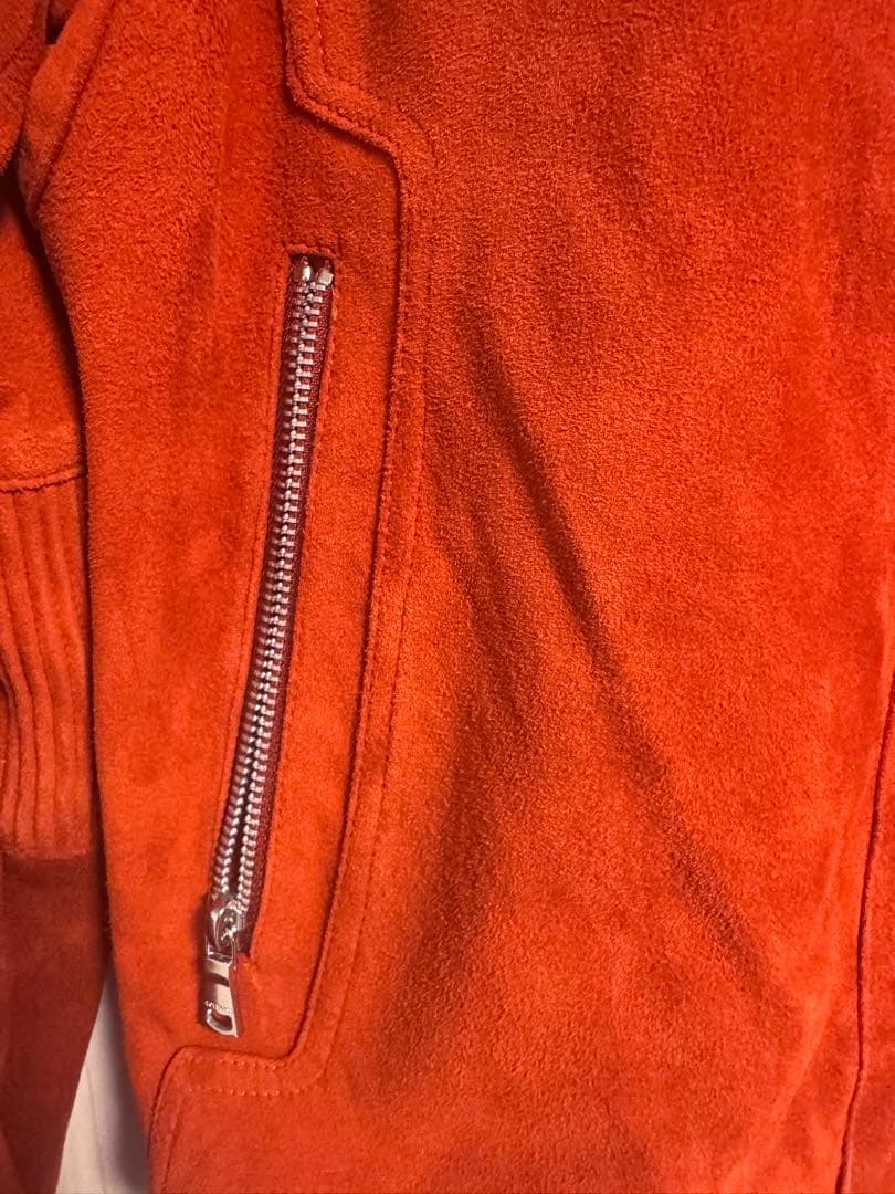 LOVELESS オレンジ スエード シングルライダースジャケットM