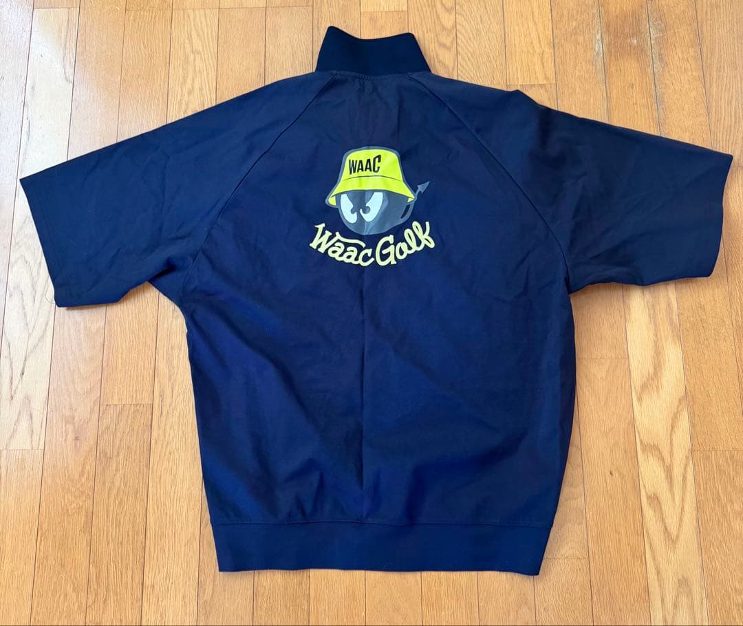 WAAC ワック　ポロシャツ　ネイビー　2024 WAAC X JONES】MEN スウェットポロシャツ サックスブルー