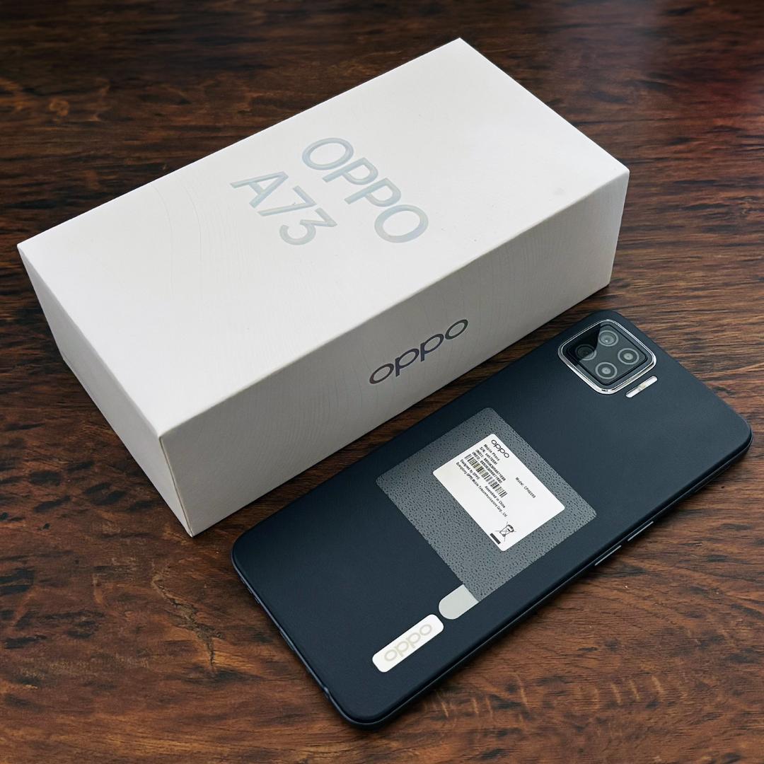 美品】OPPO A73 ネイビーブルー 64GB クリアケース付き - メルカリ