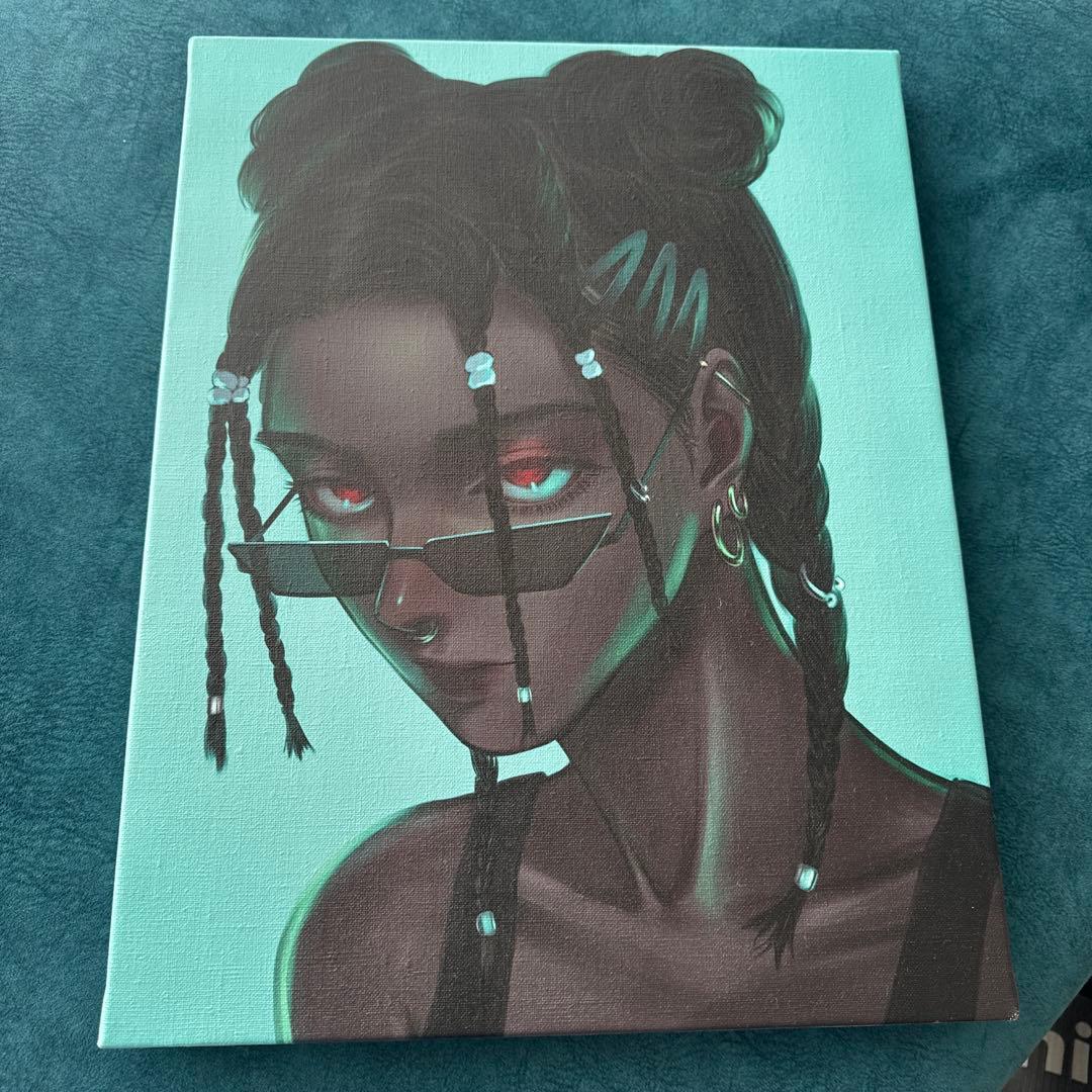 人物画 サングラスをかけた女性